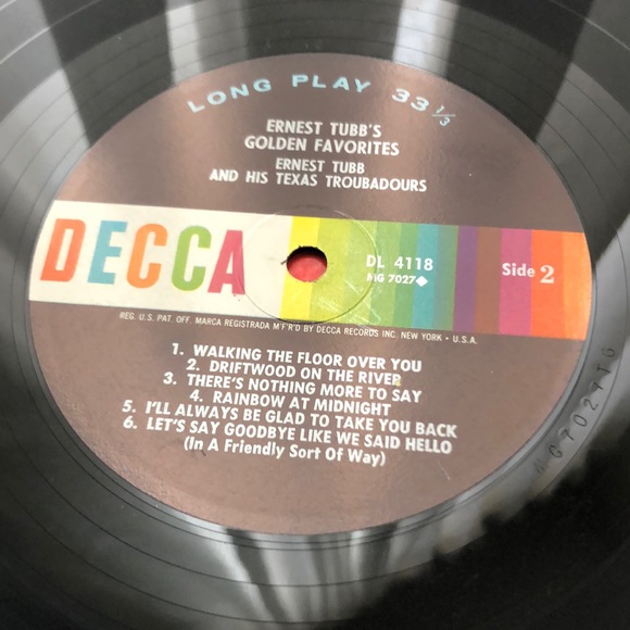 Ernest Tubb Golden Favorites Vinyl Lp '61 - Picture 2 of 9